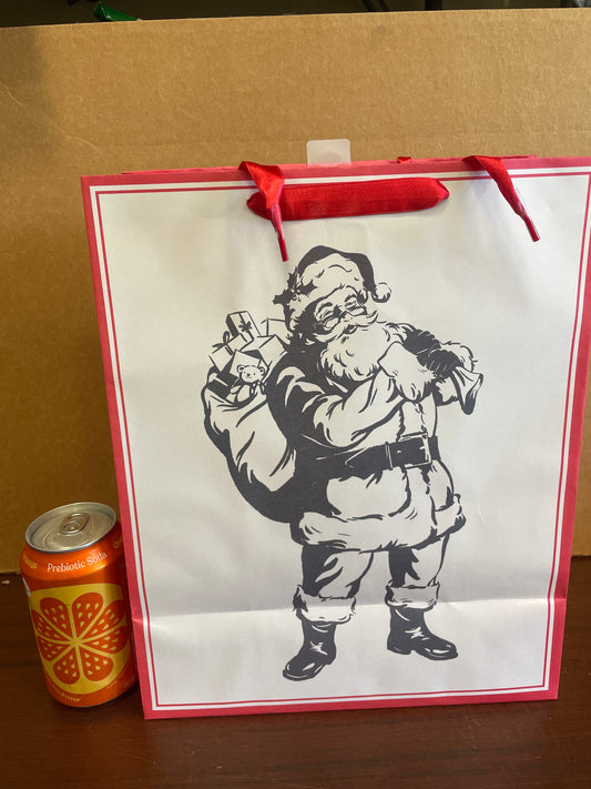 Christmas Santa with a Sack Gift Bag
