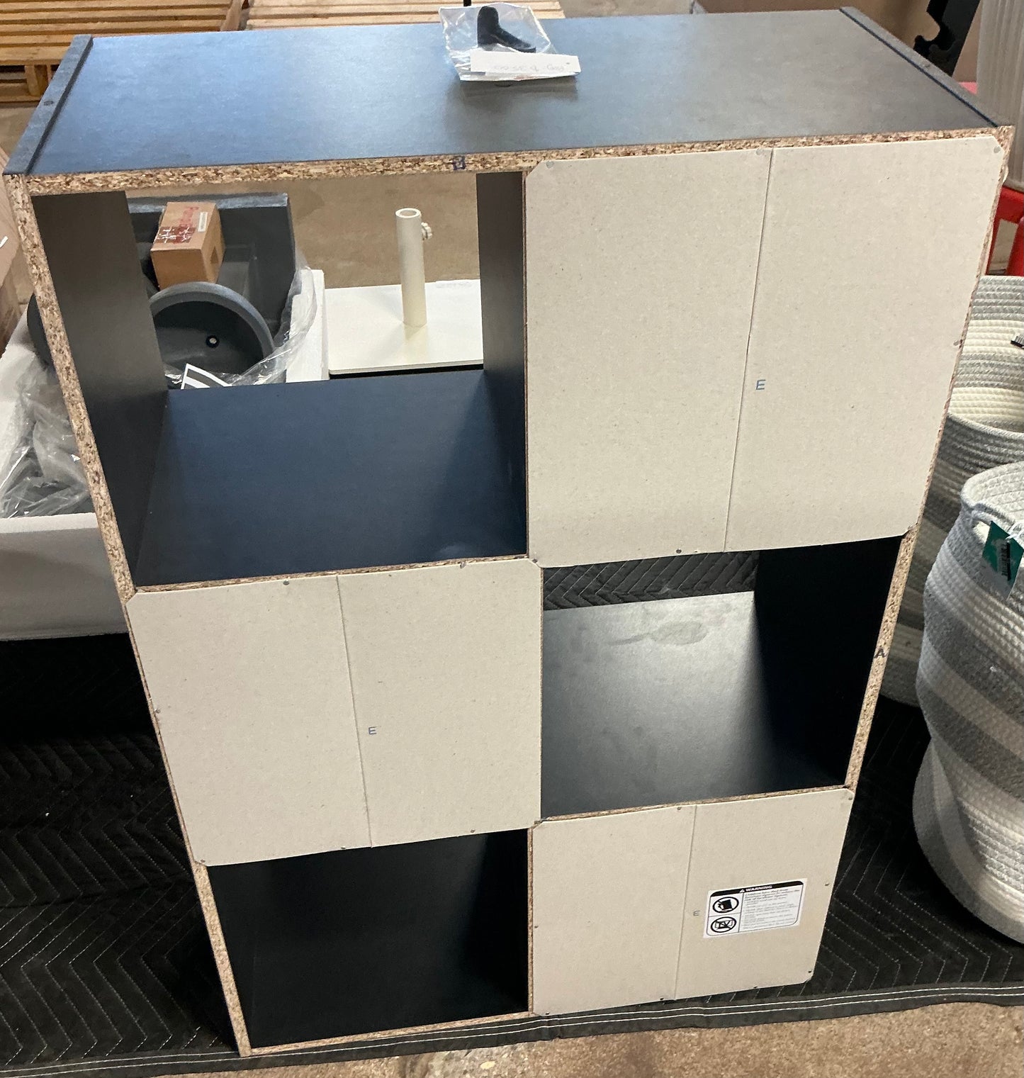 11" 6 Cube Organizer - Black - May Have Minor Cosmetic Damage (see pictures) - PICKUP ONLY