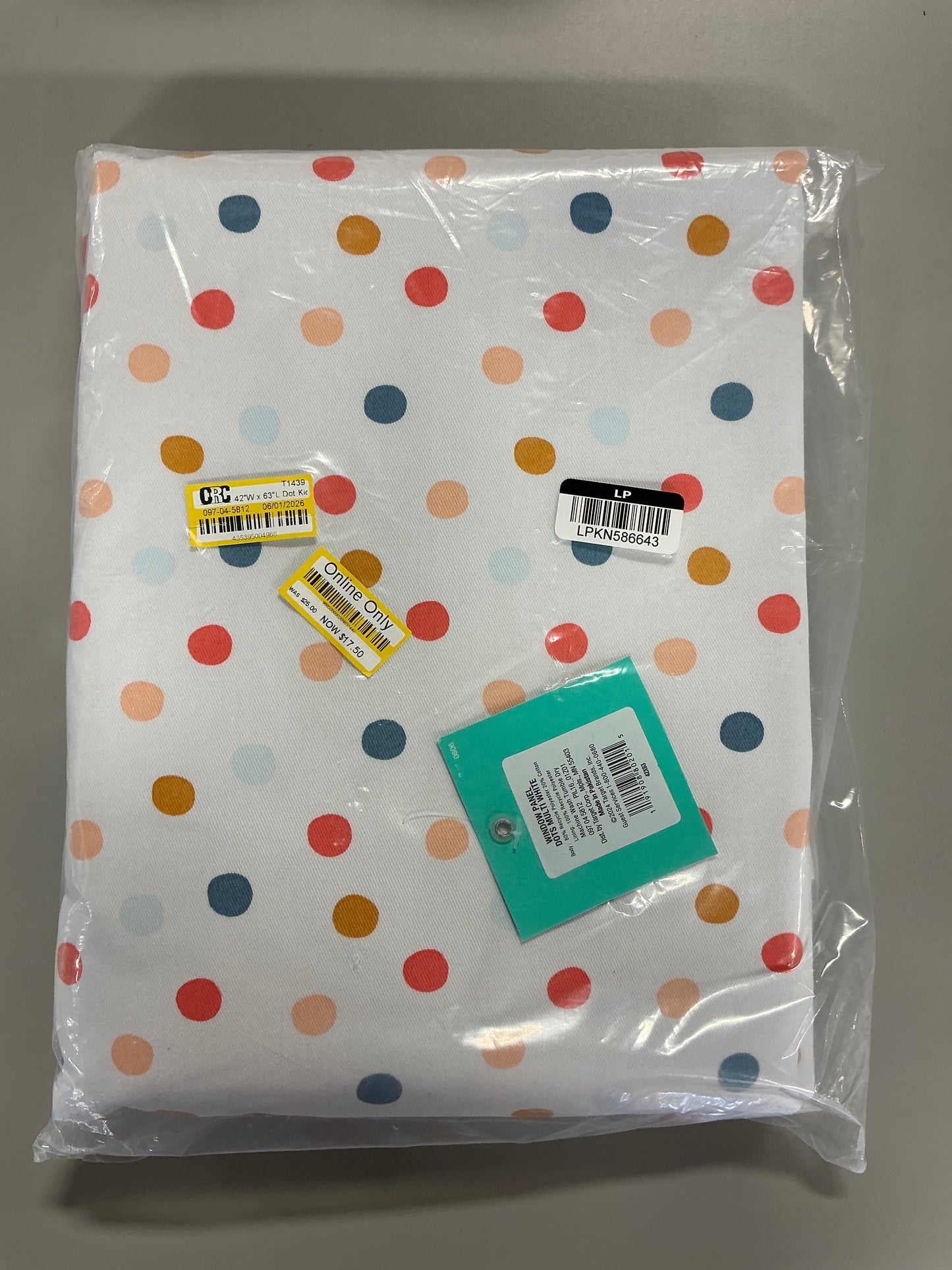 Blackout Window Curtain Panel - 1 PANEL - May Have Some Damaged Packaging/No packaging (see pictures) - 42”x84”
