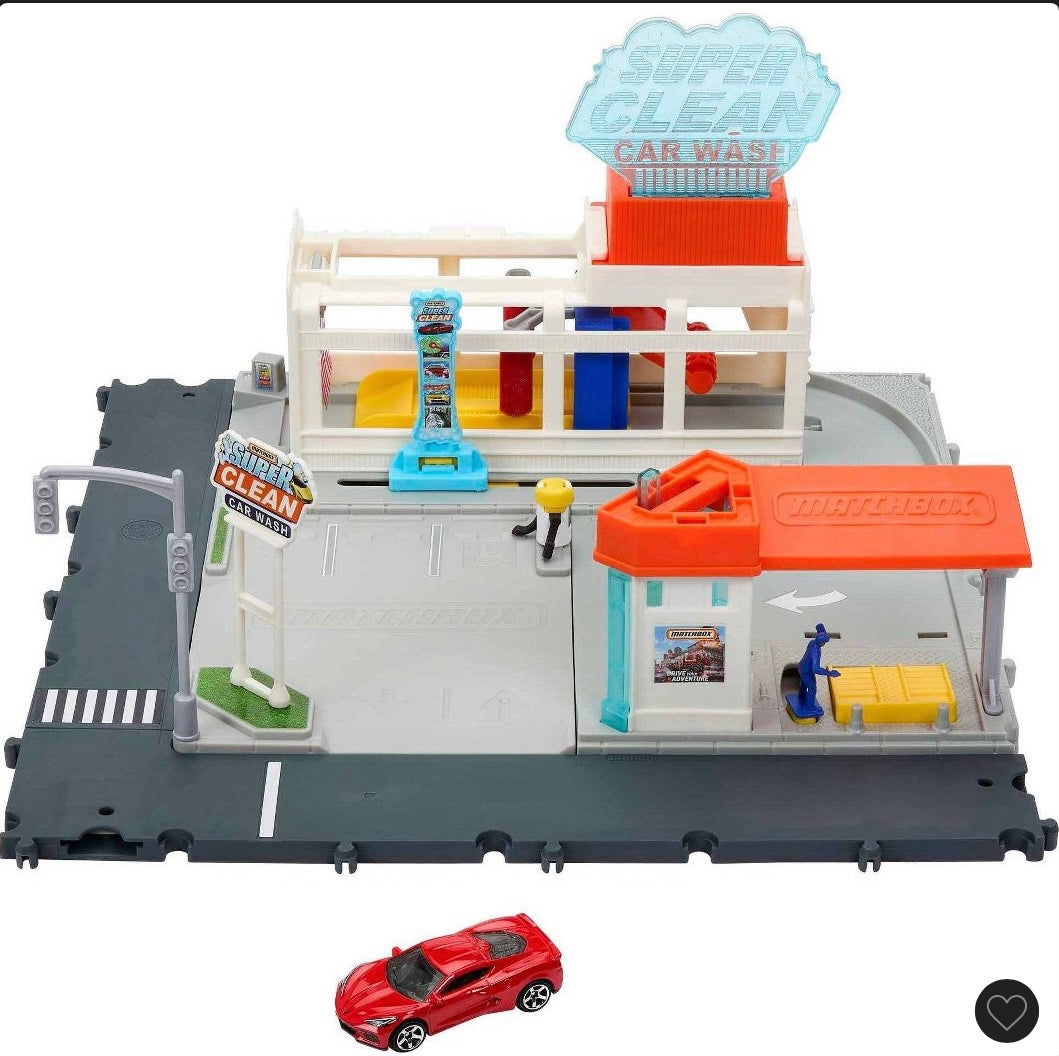 MBX Action Drivers Super Car Wash Playset