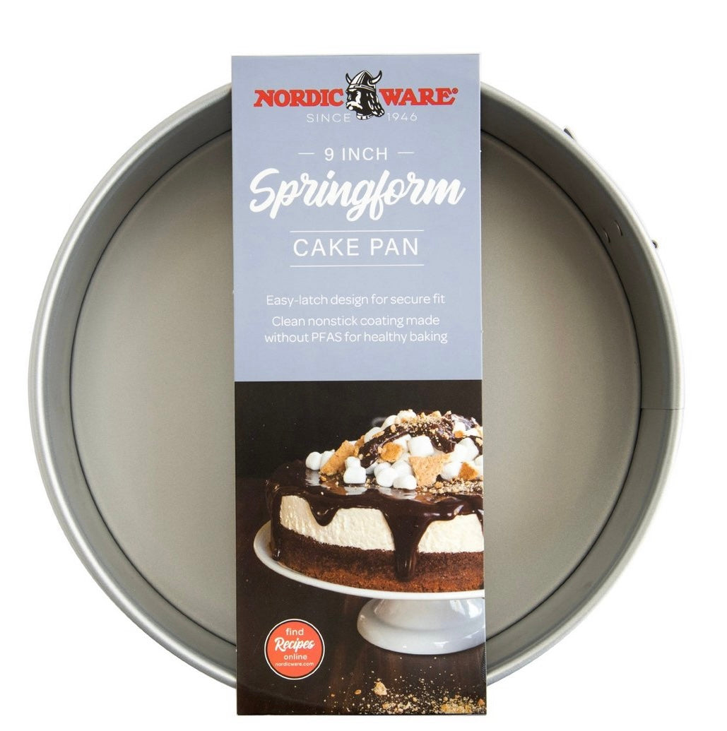 Nordic Ware 9" Carbon Steel Spring Form Pan Blue: Nonstick Cheesecake Pan, 9 Inch, Hand Wash, Oven-Safe, 5-Year
Warranty