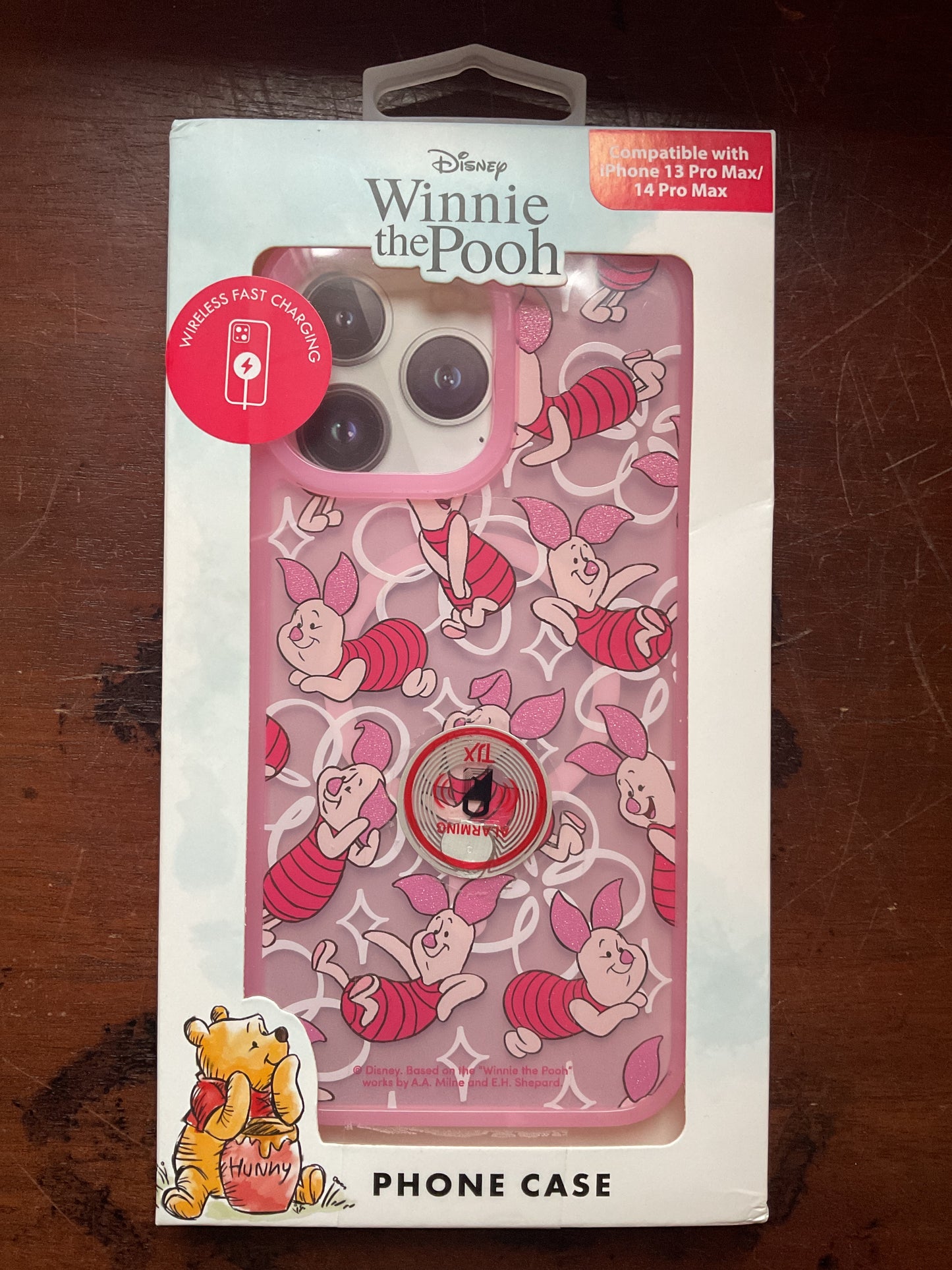 Disney Winnie the Pooh iPhone 13 Pro Max/14 Pro Max Phone Case - Wireless Fast Charging - Piglet Design