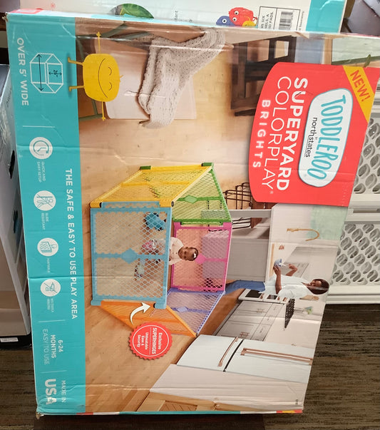 Toddleroo by North States Superyard Colorplay 6 Panel
Freestanding Baby Playard - Bright