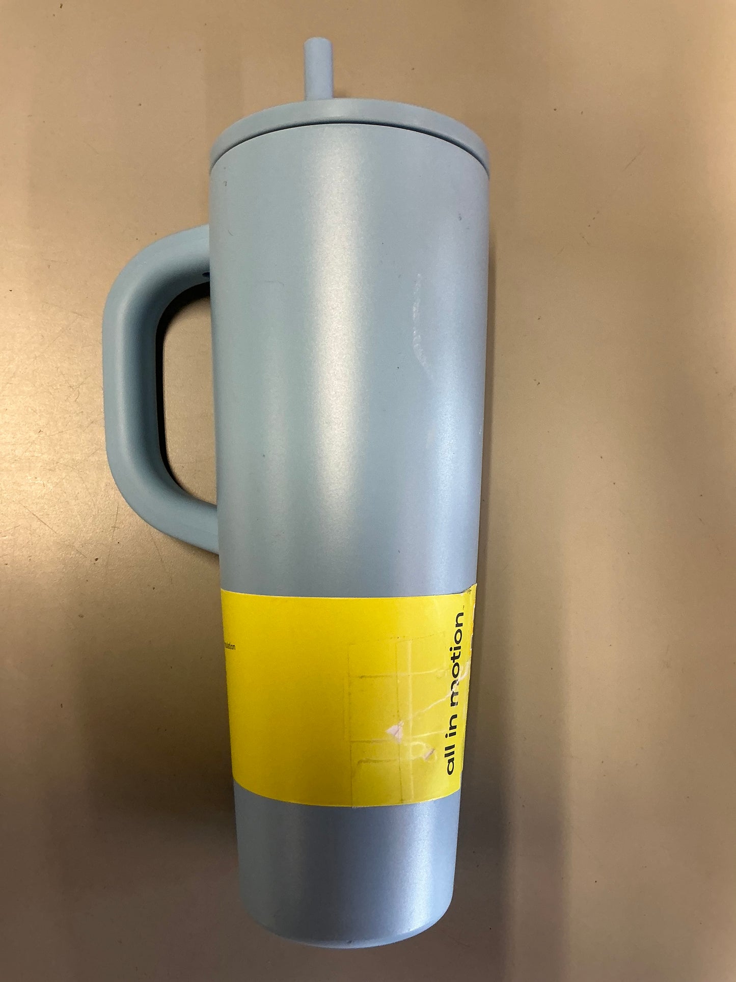 40 fl oz Stainless Steel Tumbler with Straw Blue - Minor Cosmetic Damage - May Be Missing Packaging (see pictures)