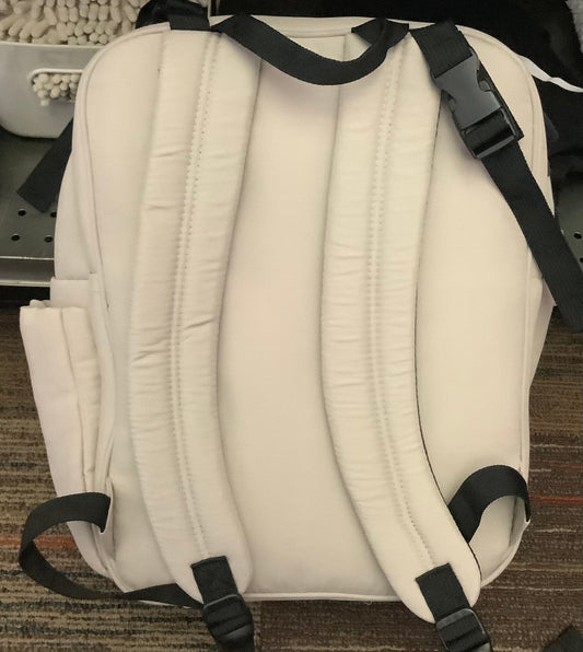 (Clearance ) FINAL SALE Baby Brezza Quilted Puffer Backpack Diaper Bag - Taupe