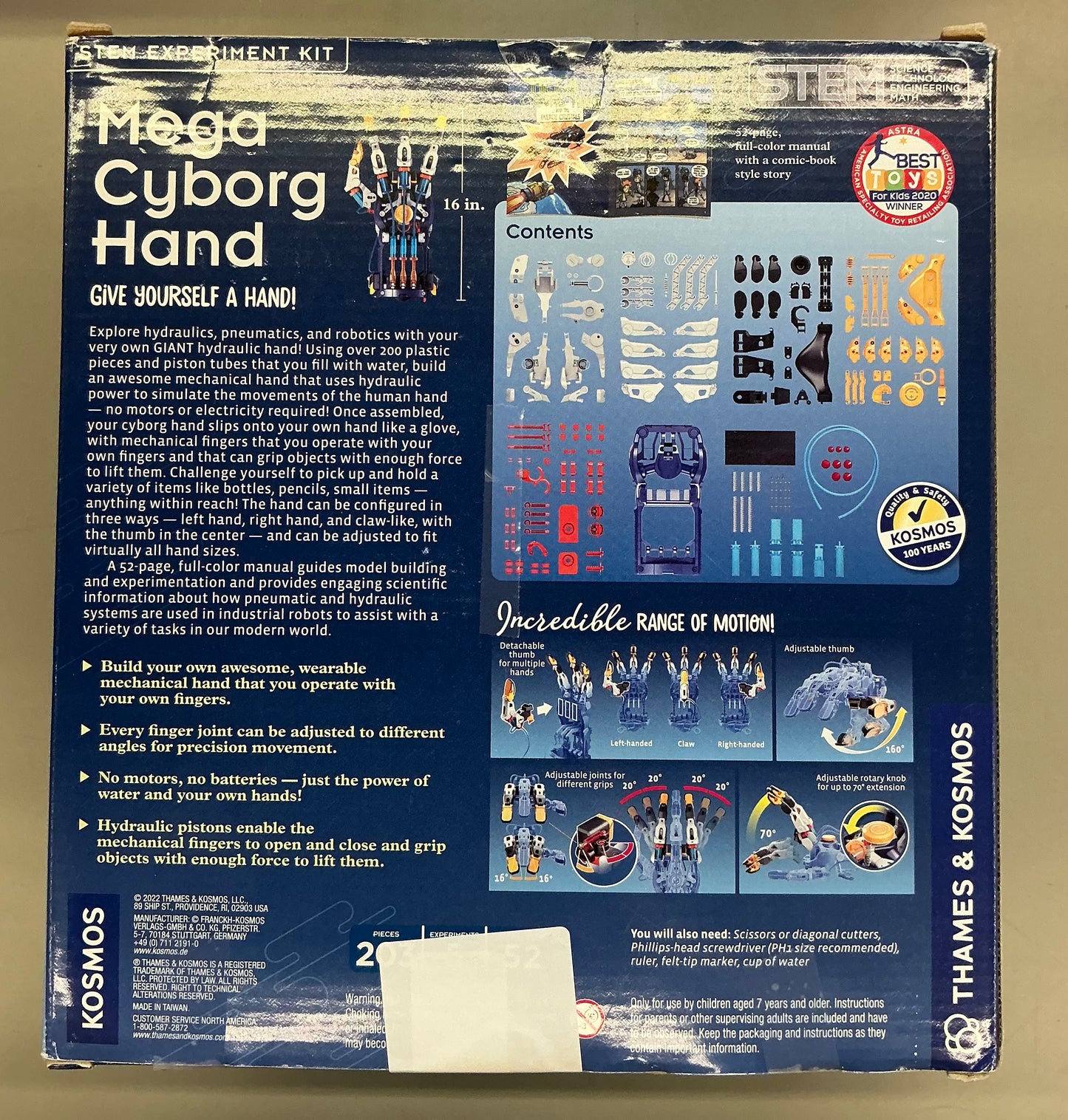 Thames & Kosmos Mega Cyborg Hand STEM Experiment Kit: Science Project For Grades 3-8