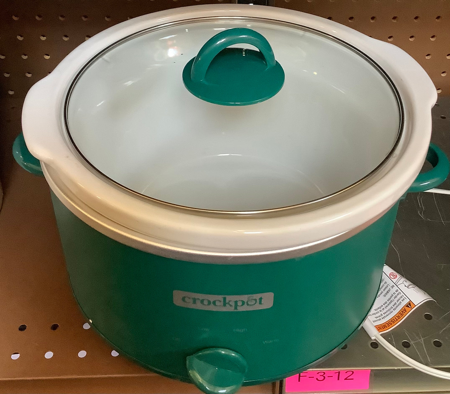Crock-Pot 4.5qt Slow Cooker Ponderosa Green: Ceramic Stoneware, 3 Settings, Stay-Cool Handles, Dishwasher-Safe
Parts