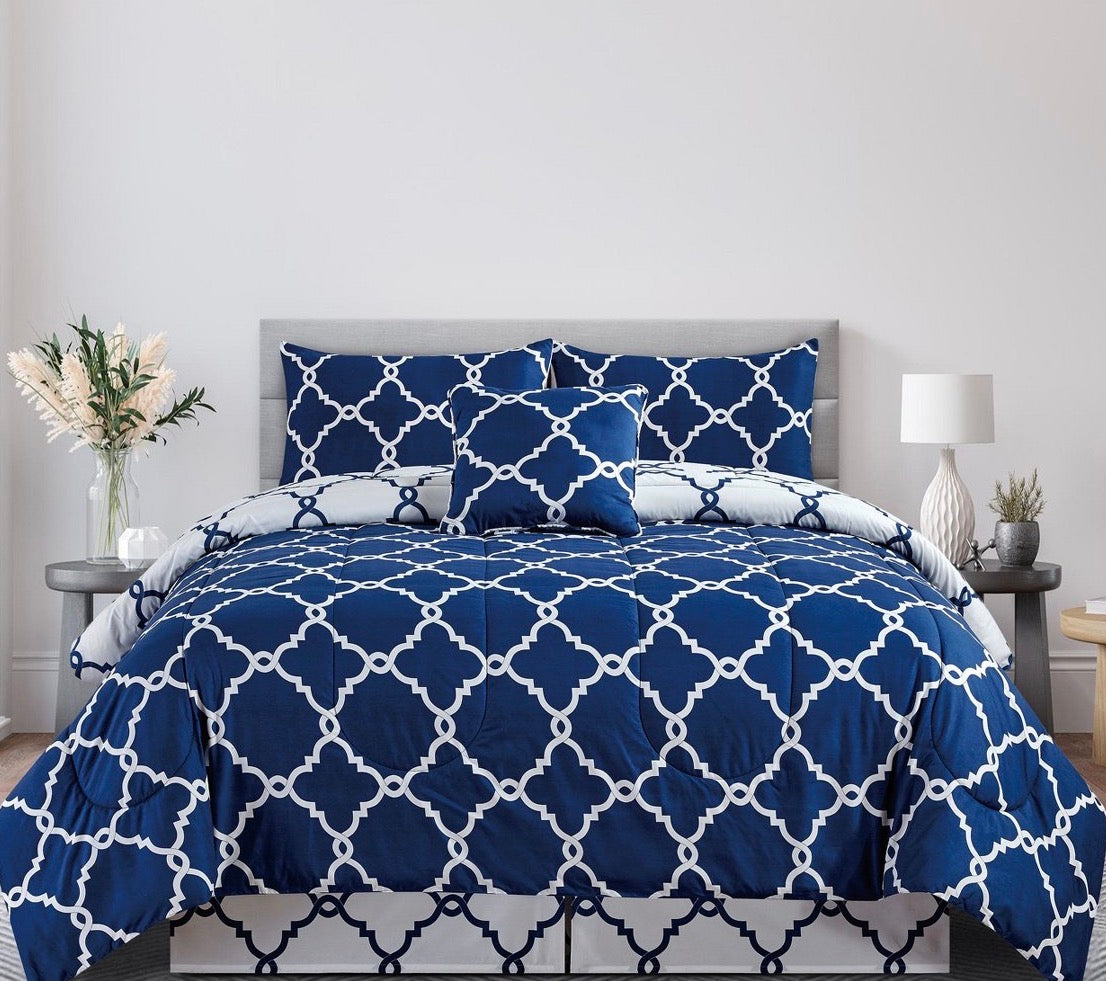 5 Piece Down Alternative Printed Comforters