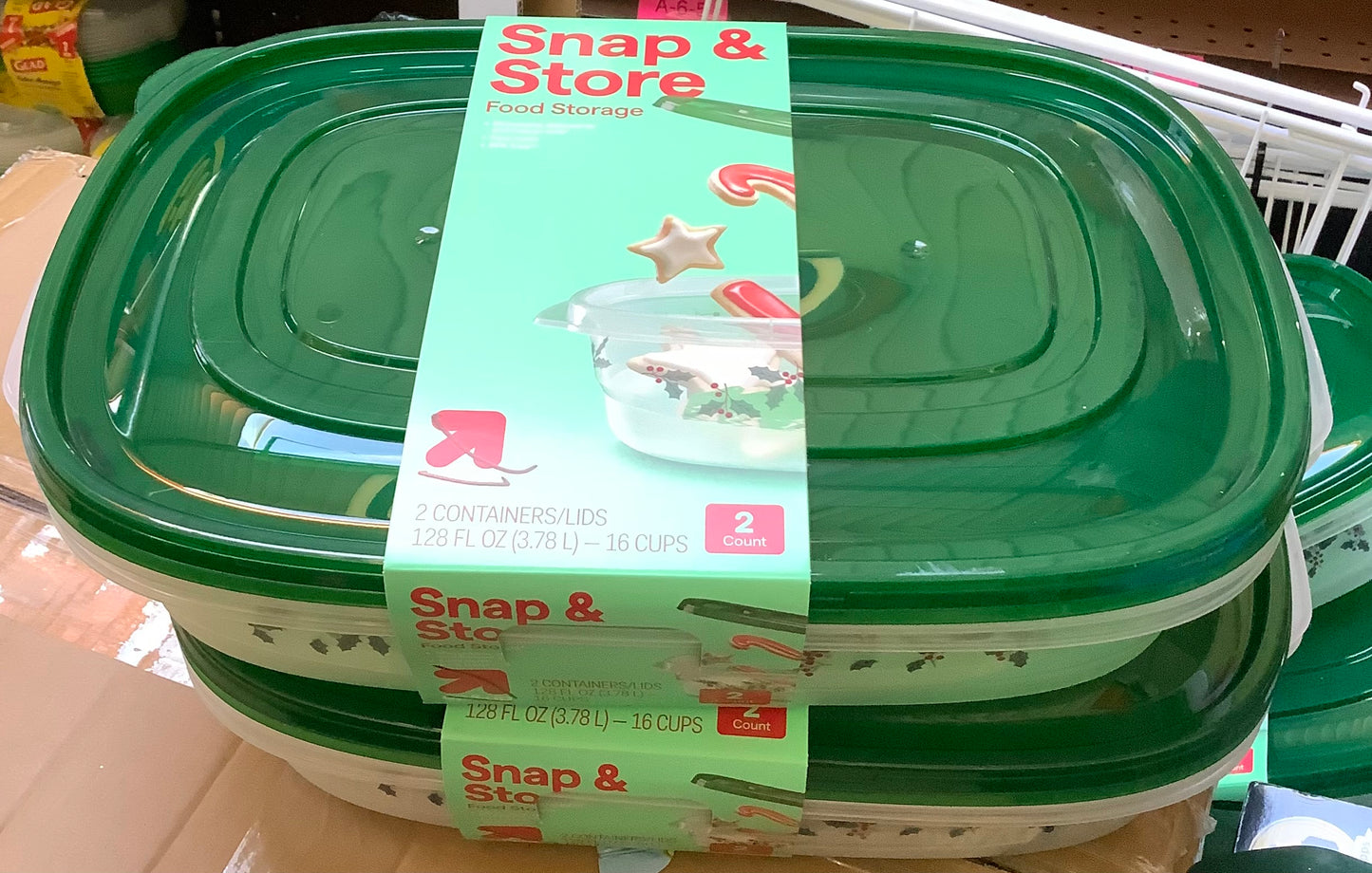 Large Rectangle Food Storage Containers - 128 fl oz/2ct