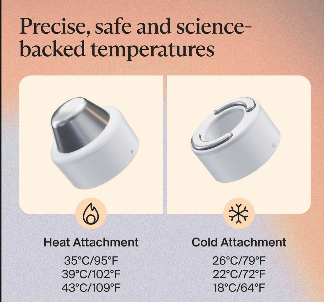 Therabody TheraFace Hot & Cold Rings - White