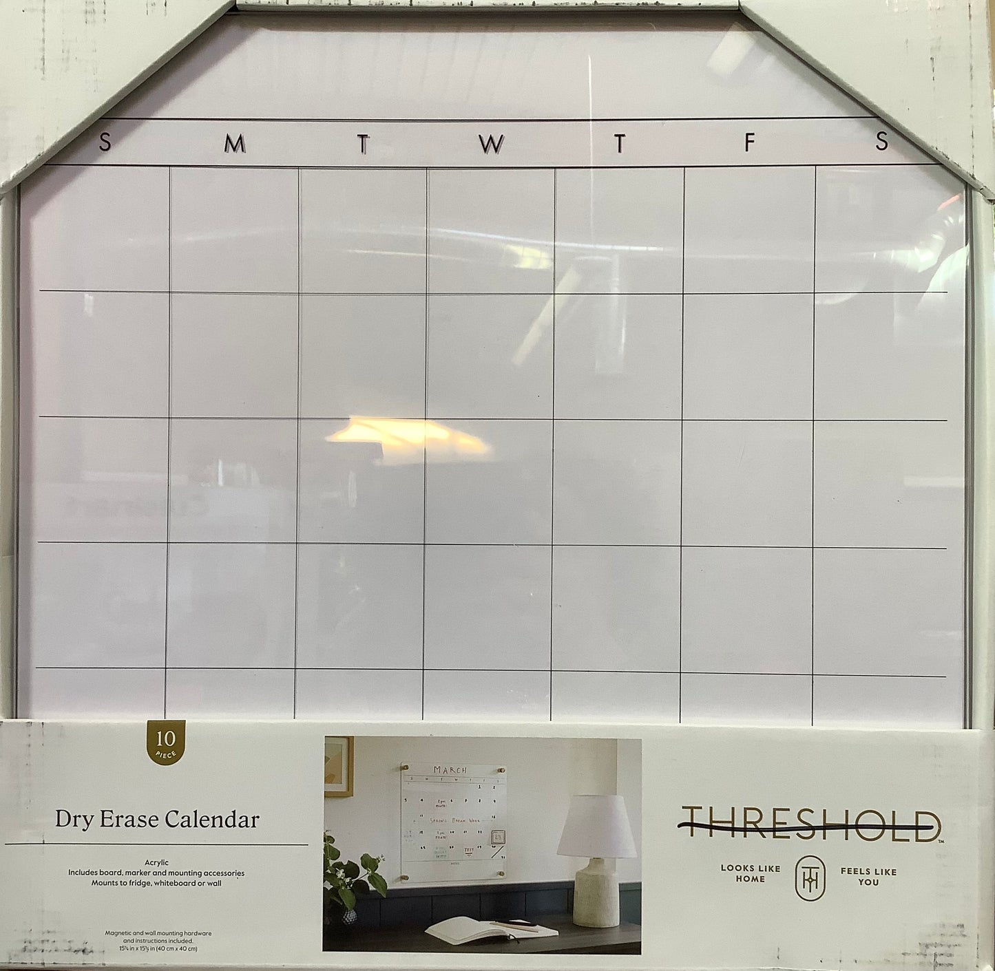 16in X 16in This Week Acrylic Dry Erase Calendar