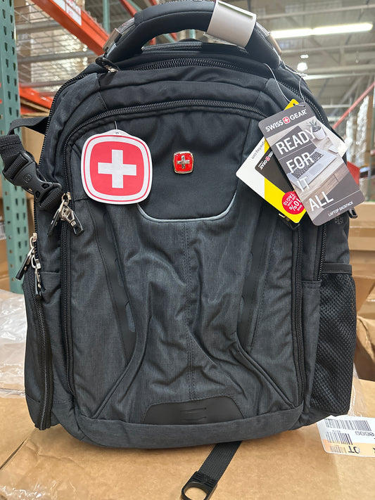 (BRAND NEW) SwissGear 18.5" Scan Smart TSA Laptop and USB Power Plug Backpack - Black/Red