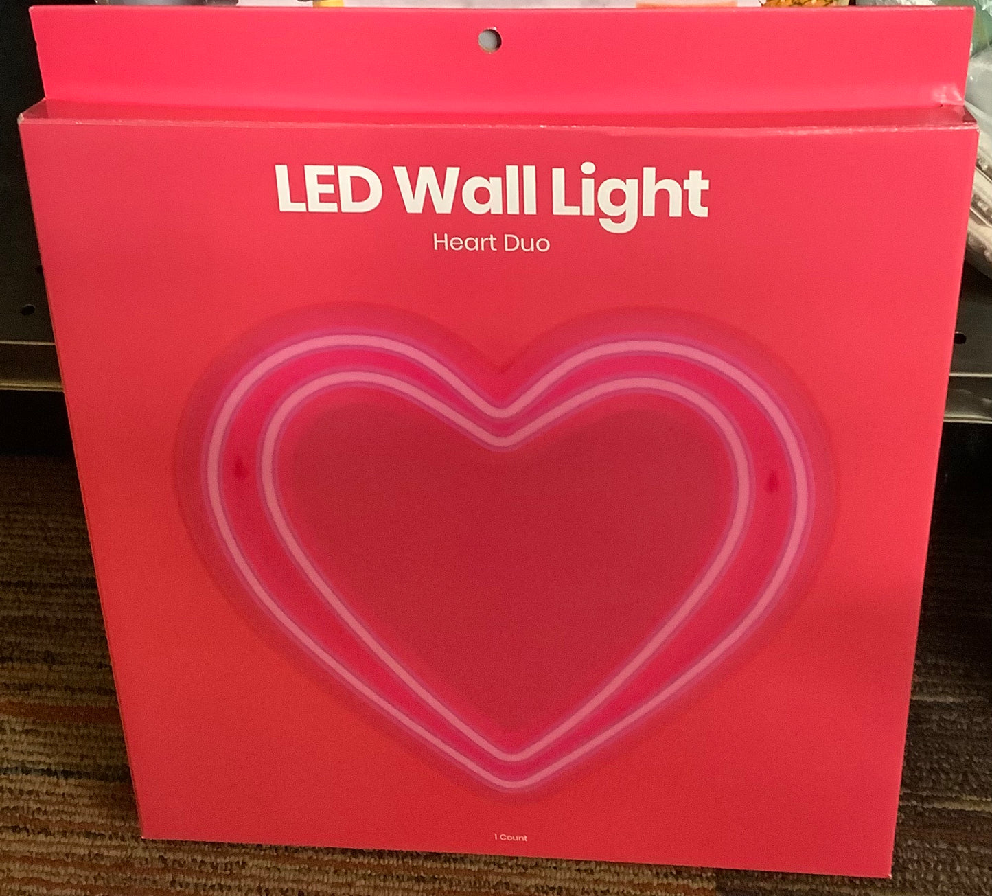 GEMS Heart Duo Novelty Neon Wall Light - : LED Battery-Powered Decor