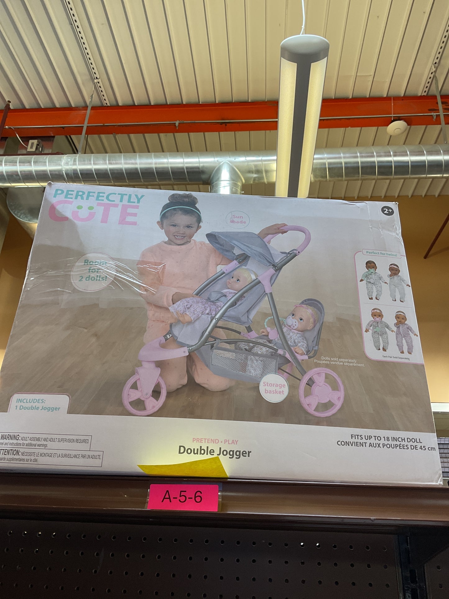 Perfectly Cute Double Stroller for Baby Dolls