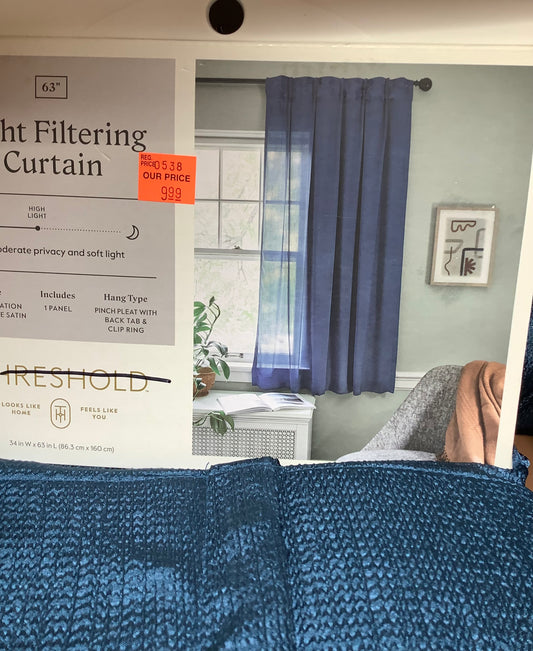 (Clearance) 63” LIGHT FILTERING CURTAIN 1-PANEL