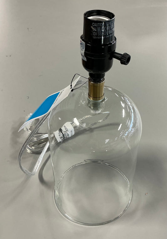 Glass Cylinder Table Lamp with Open Base - Clear - Room Essentials - Out of Box, SHADE SOLD SEPARATELY, Minor Cosmetic Damage (see pictures) - FOR PICKUP ONLY