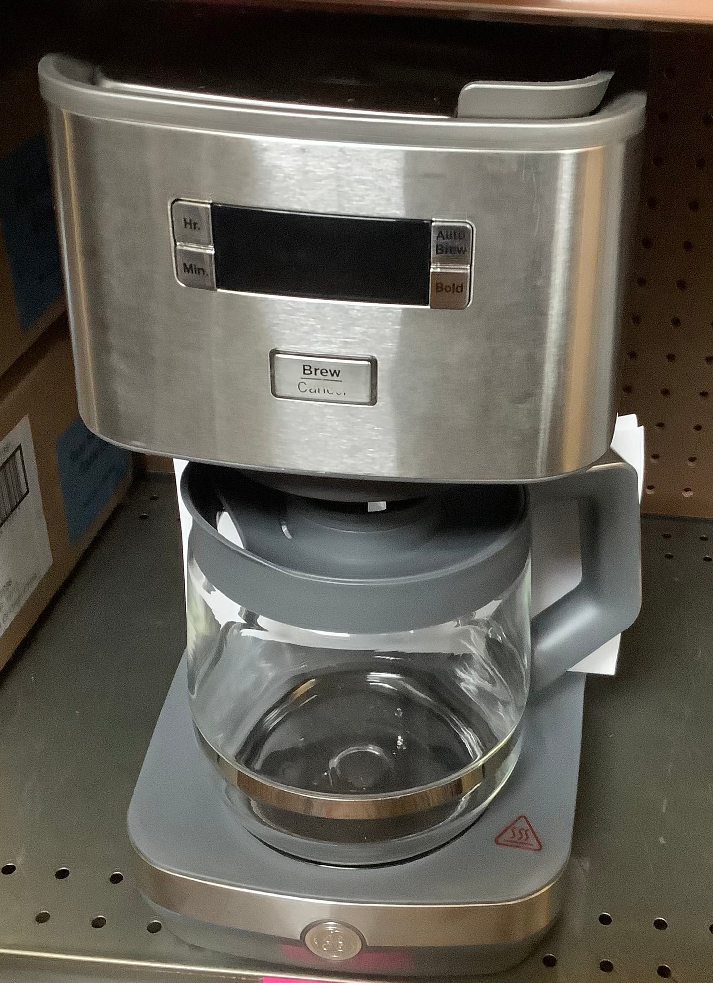 THRIFTY 70-GE Appliances 12 Cup Drip Coffee Maker with Adjustable Keep Warm Plate