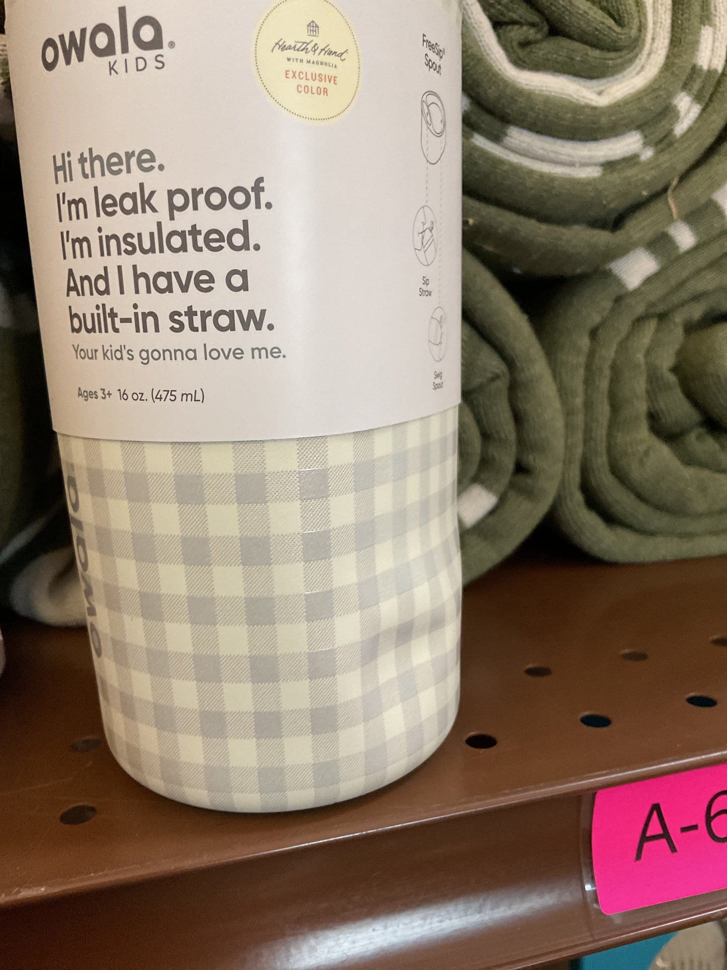 ! SEE PICTURE ! Owala Special Edition 16oz Stainless Steel Insulated FreeSip
Water Bottle - Picnic Perfection