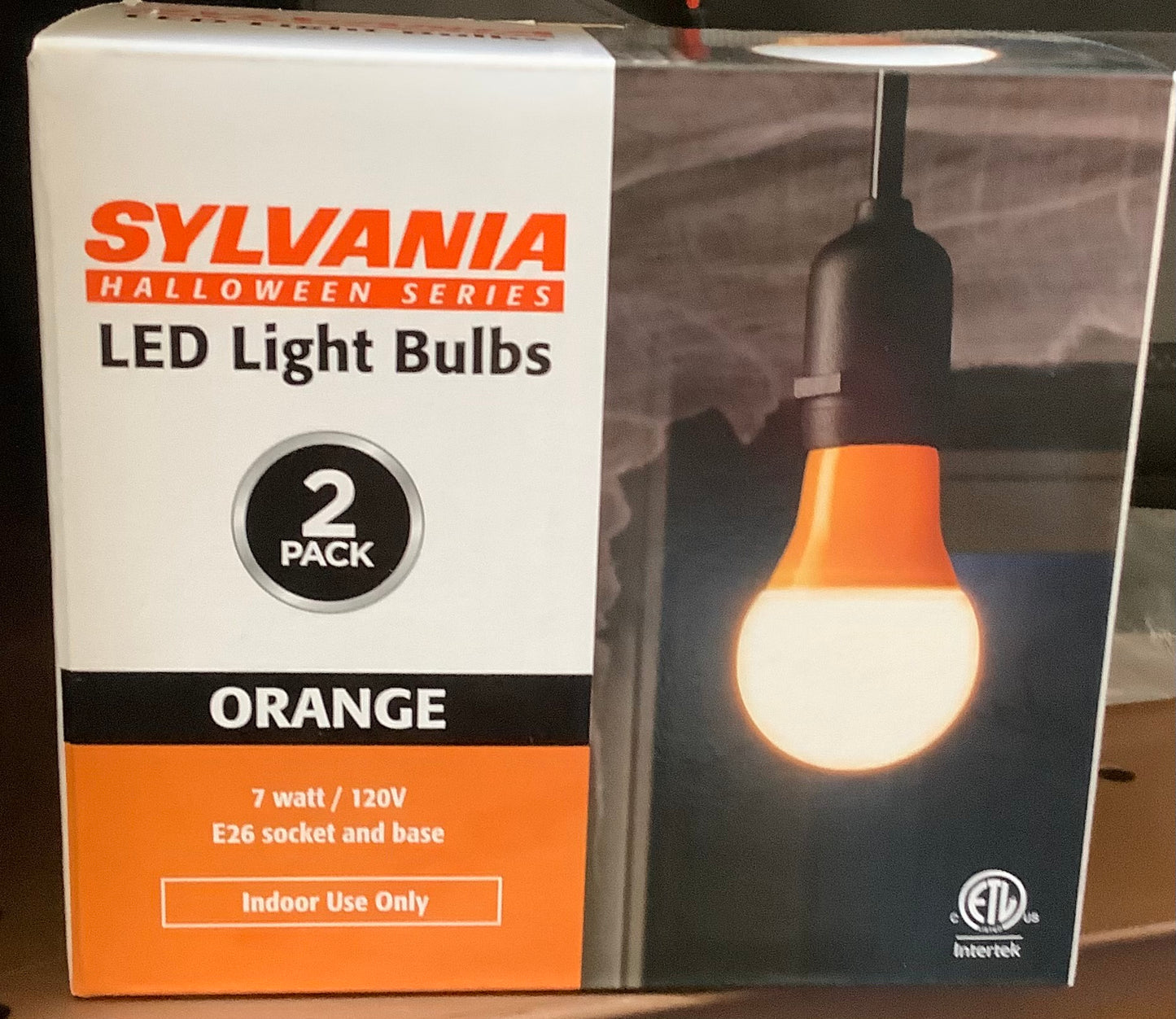 2pk LED Halloween Novelty Replacement Bulbs Orange