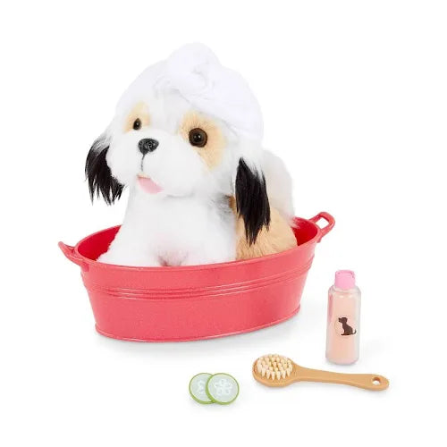 Our Generation Spa Day Pup Posable 6" Shih Tzu Pup Set New