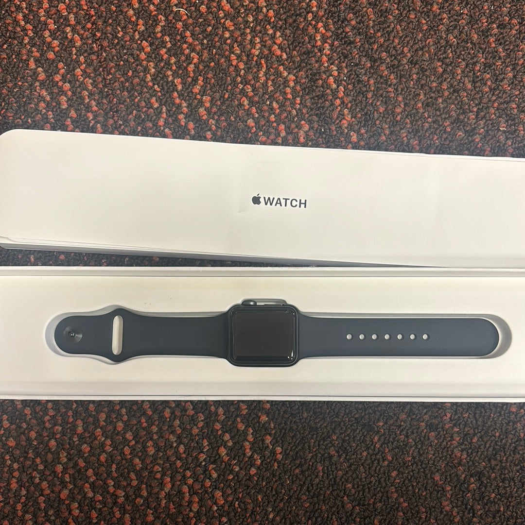 Apple Watch Series 3 GPS 38mm Space Gray Aluminum Case with Sport Band - Black