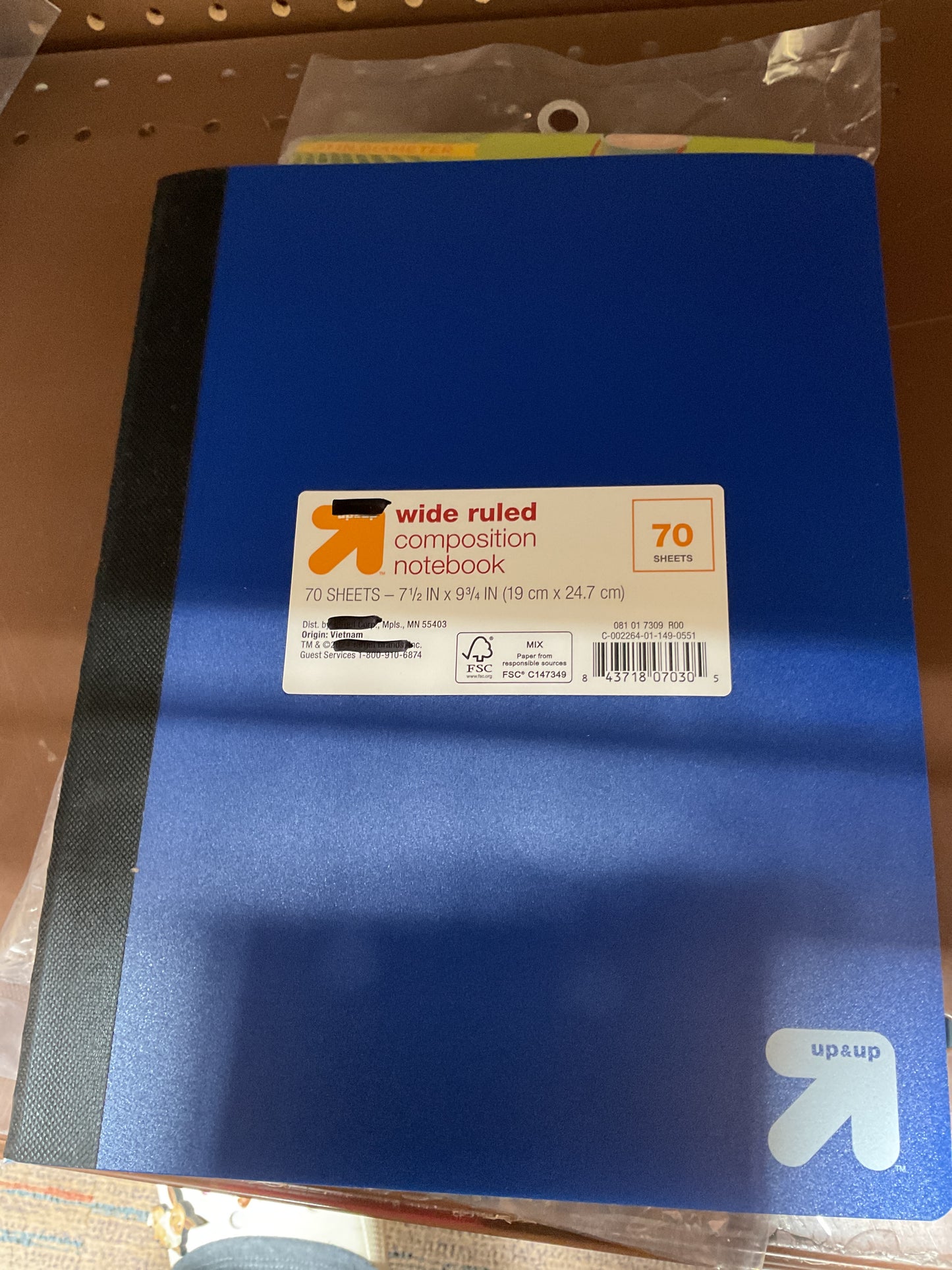 (Clearance)FINAL SALE Composition Notebook Wide Rule 7.5x.75", 70 Pages, Soft Cover, Tween