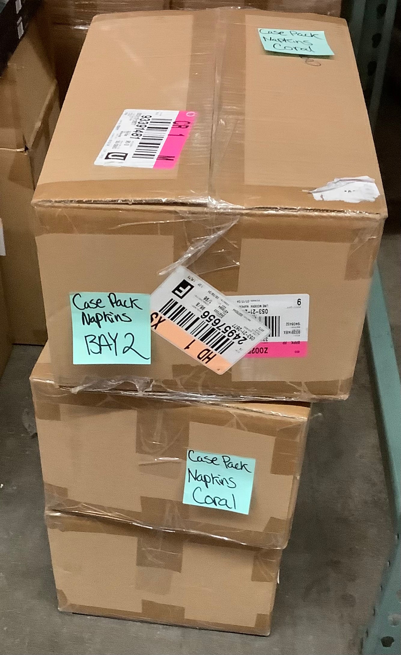 CASE PACK - NAPKINS - CORAL - 1,536 Count