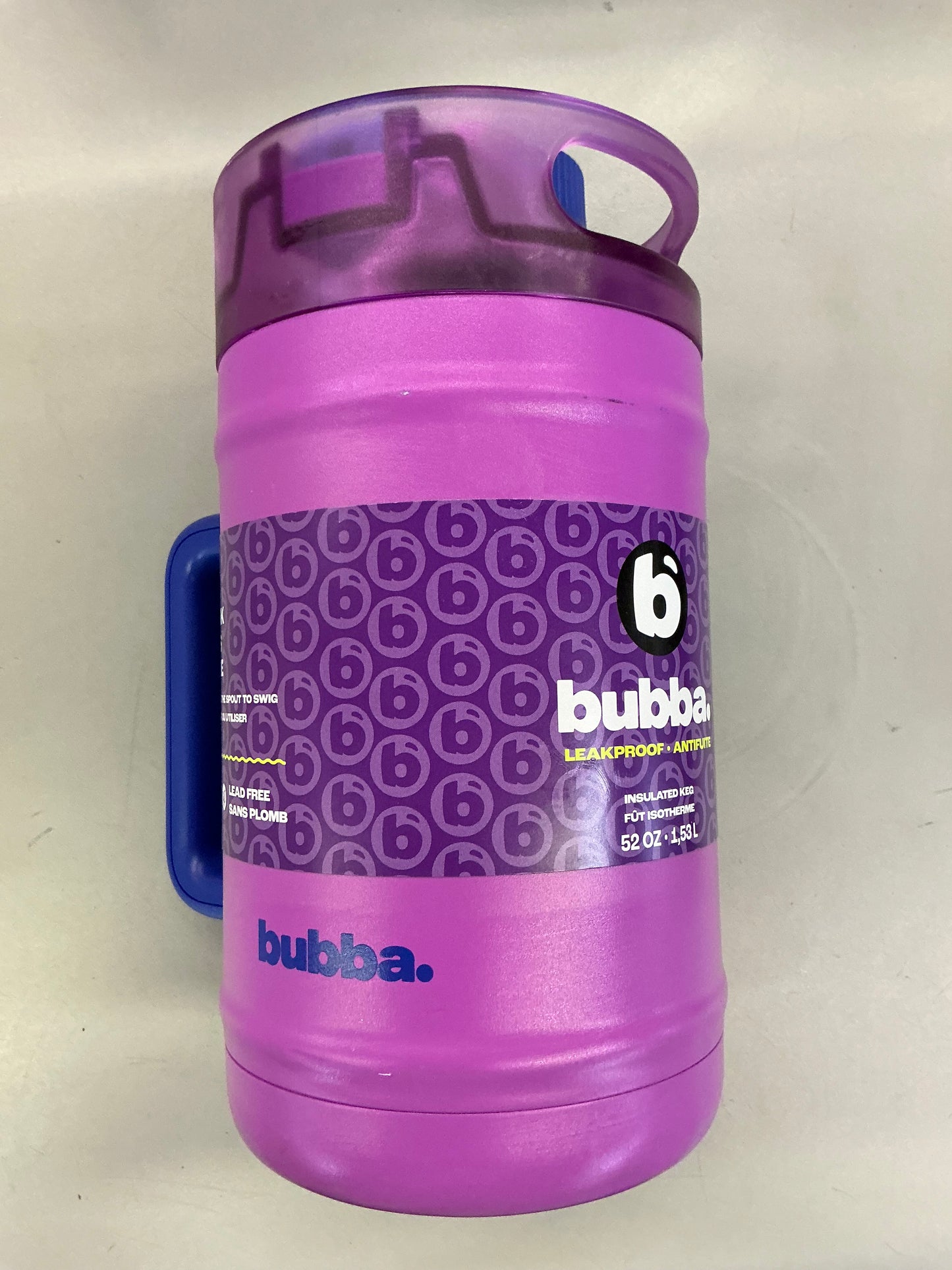 Bubba 52 fl oz Stainless Steel Keg with Multi Function Keg Lid Water Bottle - Moodbooster - Minor Cosmetic Damage (see pictures)