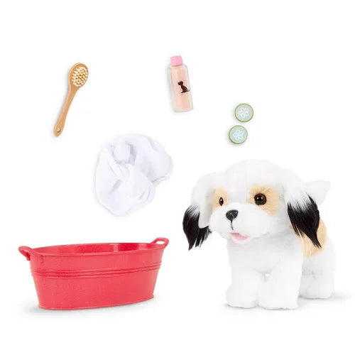 Our Generation Spa Day Pup Posable 6" Shih Tzu Pup Set New
