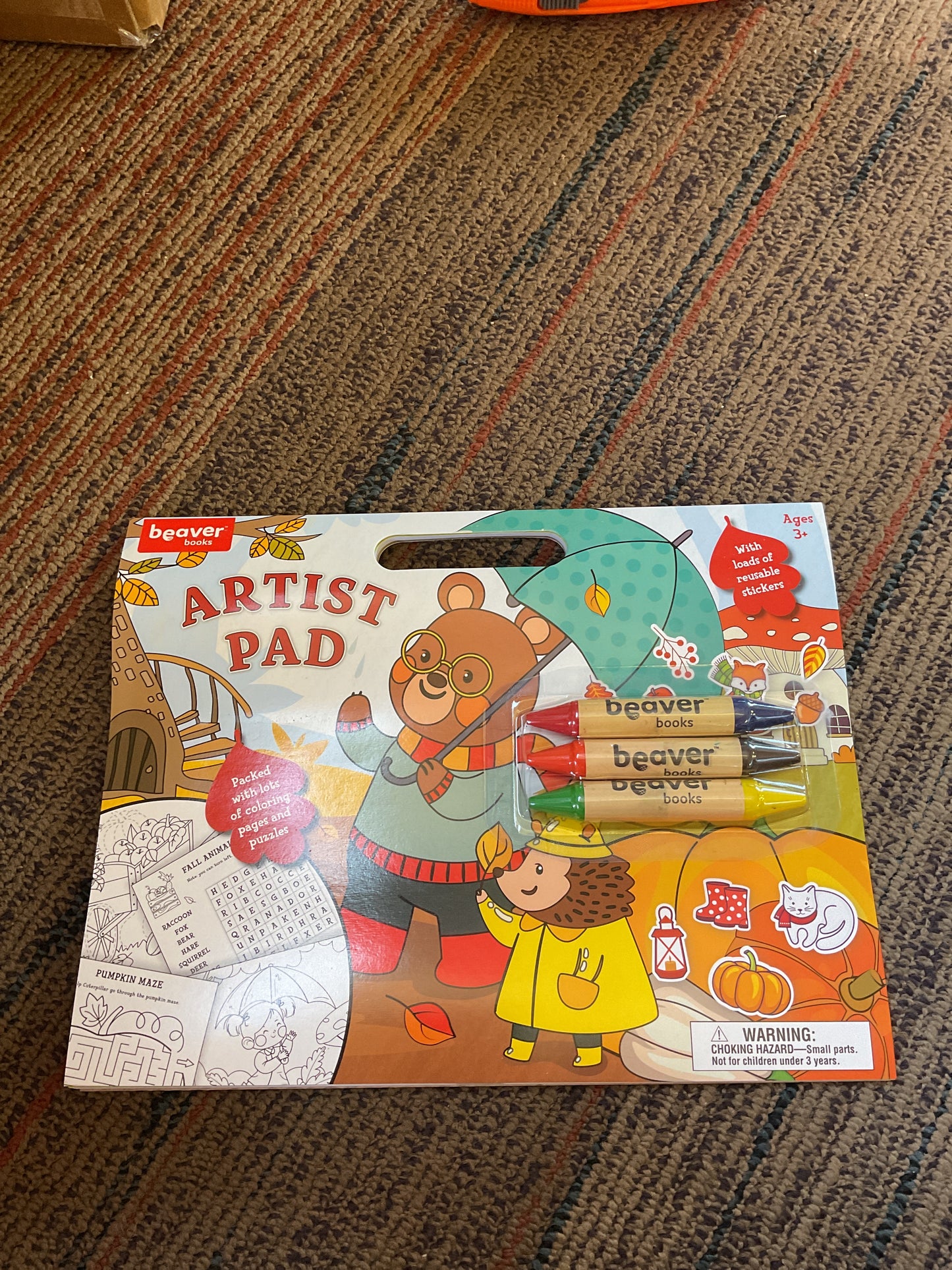 Beaver Artist Pad W/Reusable Stickers - NEW - CLEARANCE