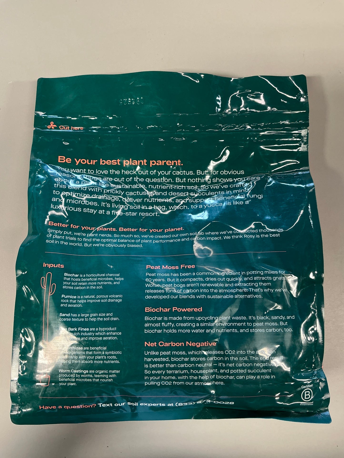 Rosy Soil Mix - Organic Peat Free Soil with Biochar for Strong Growth & Flavor, Well Draining Potting Mix, 4 qt - FOR PICK UP ONLY