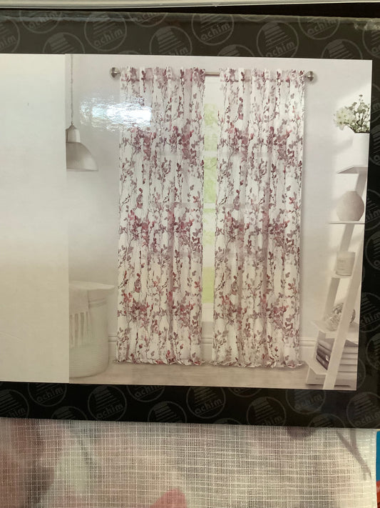 (CLEARANCE) 1-Panel Furnishings Misty Back Tab Window Curtain Panel, 52" x 84".
", Blush