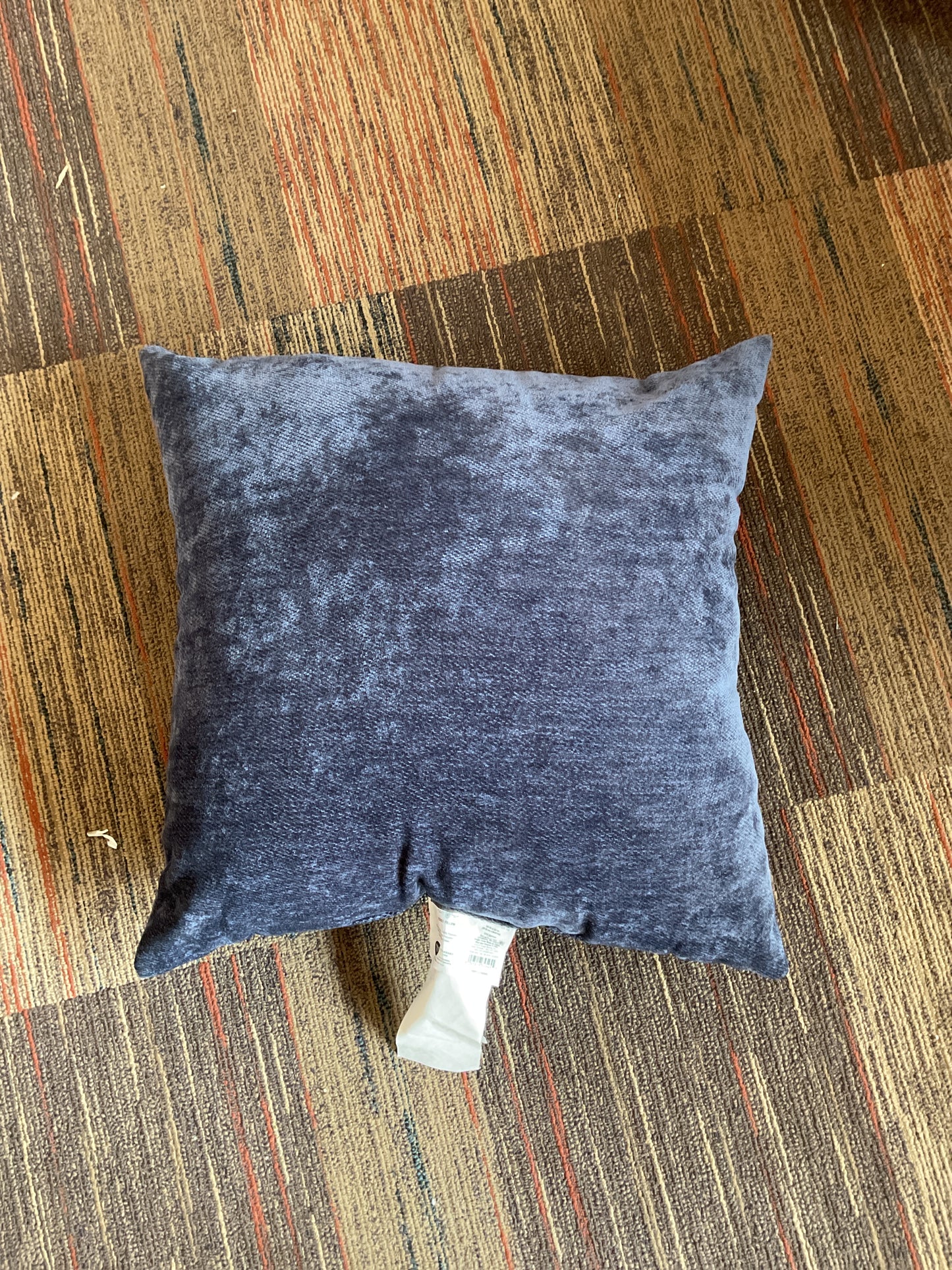 Oversized Chenille Square Throw Pillow Navy