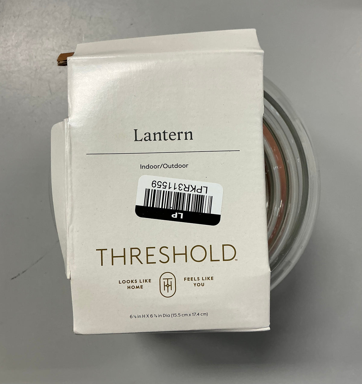 6"x6.5" Terracotta with Glass Lantern - Threshold™