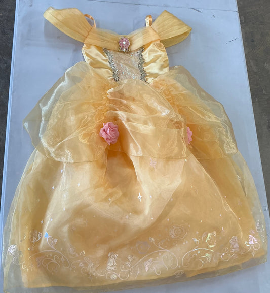 Disney Princess Belle Dress Size 5-6 - USED/LIKE NEW - NO TAGS - SOME MINOR COSMETIC DAMAGE (see pictures)