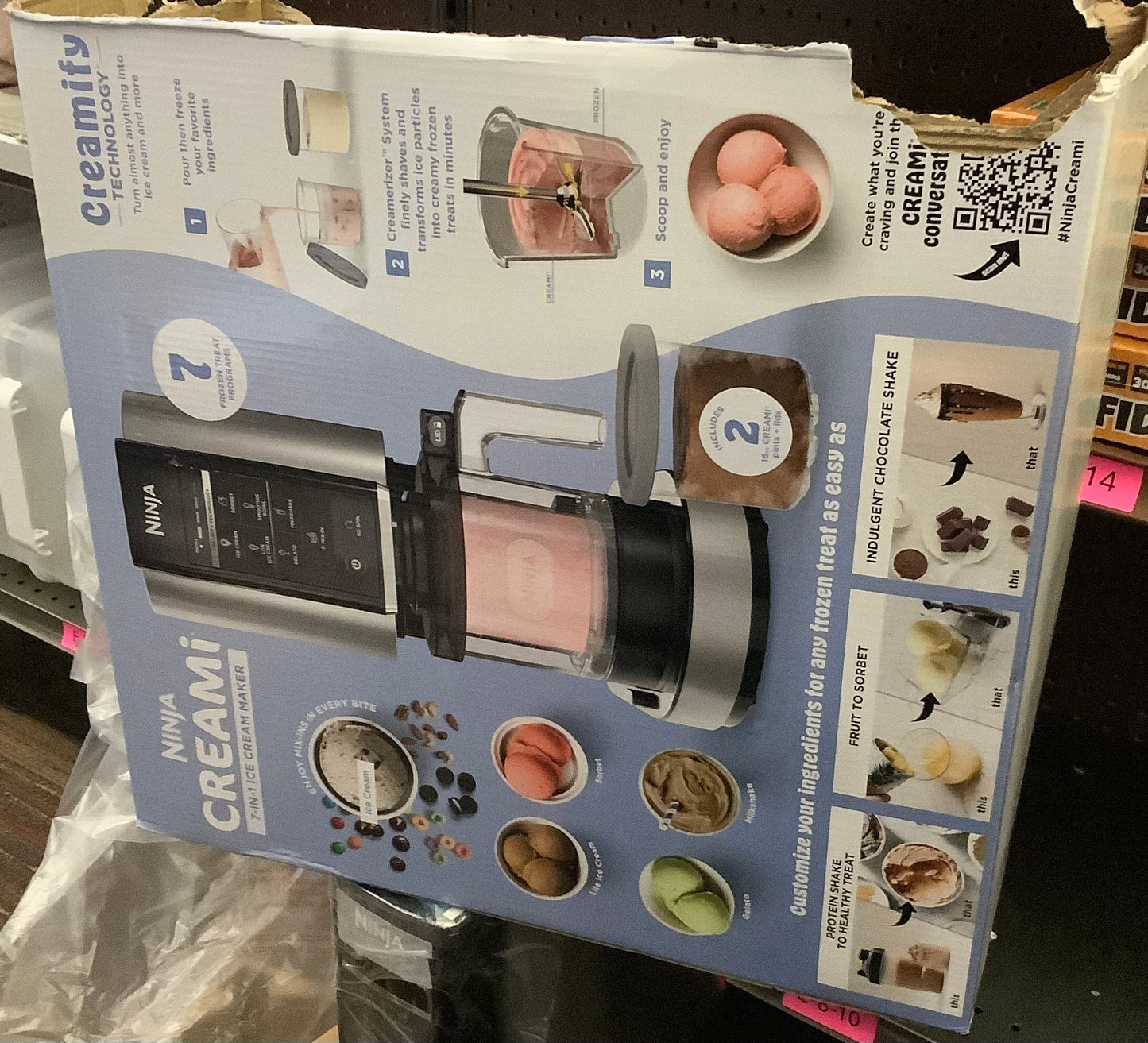 Ninja SLUSHi 88oz Professional Frozen Drink Maker with RapidChill Technology 5 Preset Programs Gray FS301