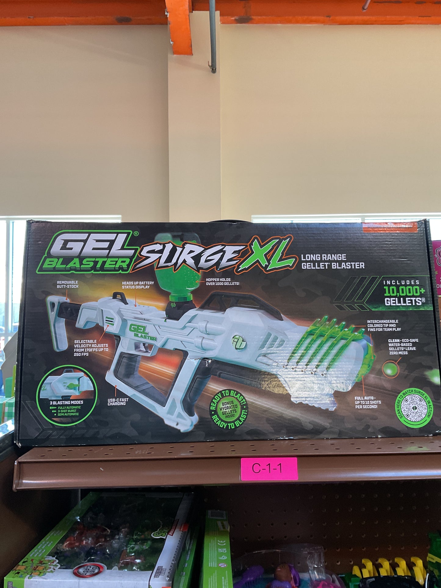 (Clearance)Gel Blaster Surge XL Day 'N' Nite Water Bead Blaster, Glow-in-the-Dark Activator + 10k Gellets