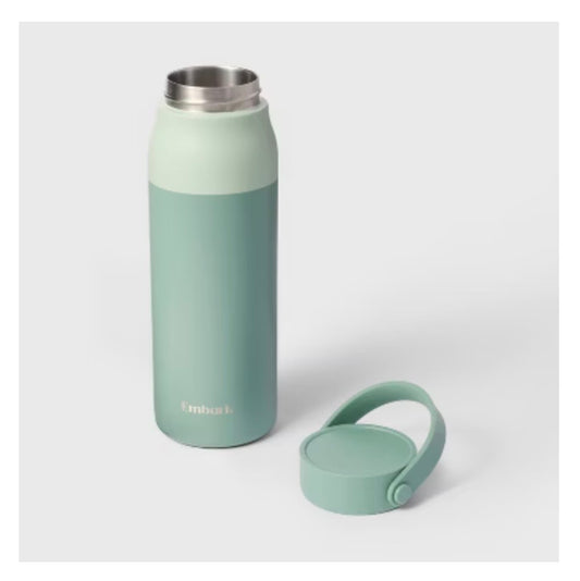 32oz Stainless Steel Hydration Water Bottle - Portable Drinkware, Polypropylene Lid - MINOR COSMETIC DAMAGE (see pictures)(clearance)