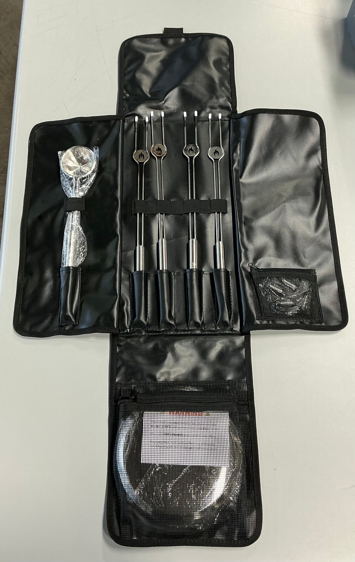 THRIFTY 70 - Solo Stove 10 pc Mesa XL Tabletop Firepit Tool Kit Stainless Steel Finish - Open Box - USED (See Pictures)- FINAL SALE- NO RETURNS - AS IS