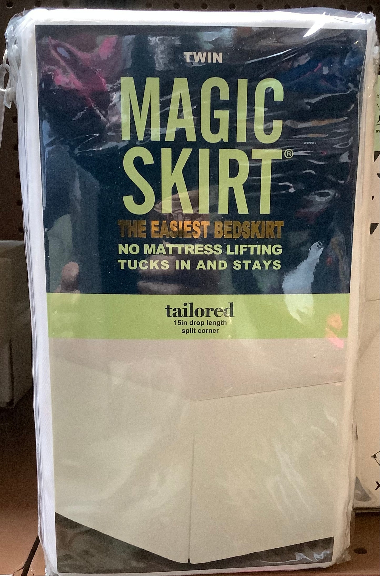 (Clearance) FINAL SALE Twin Tailored Bedskirt White - Magic Skirt