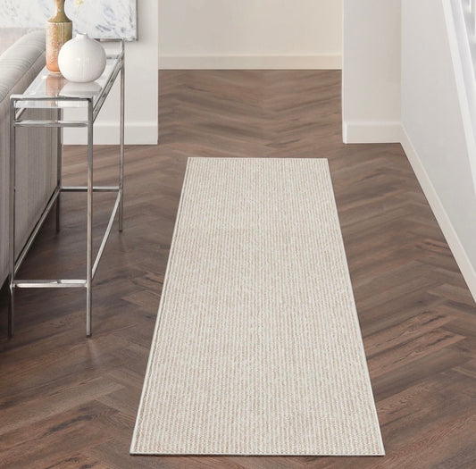 Nourison Textured Home Modern Indoor Rug Ivory Beige 2'3"
× 7'6"