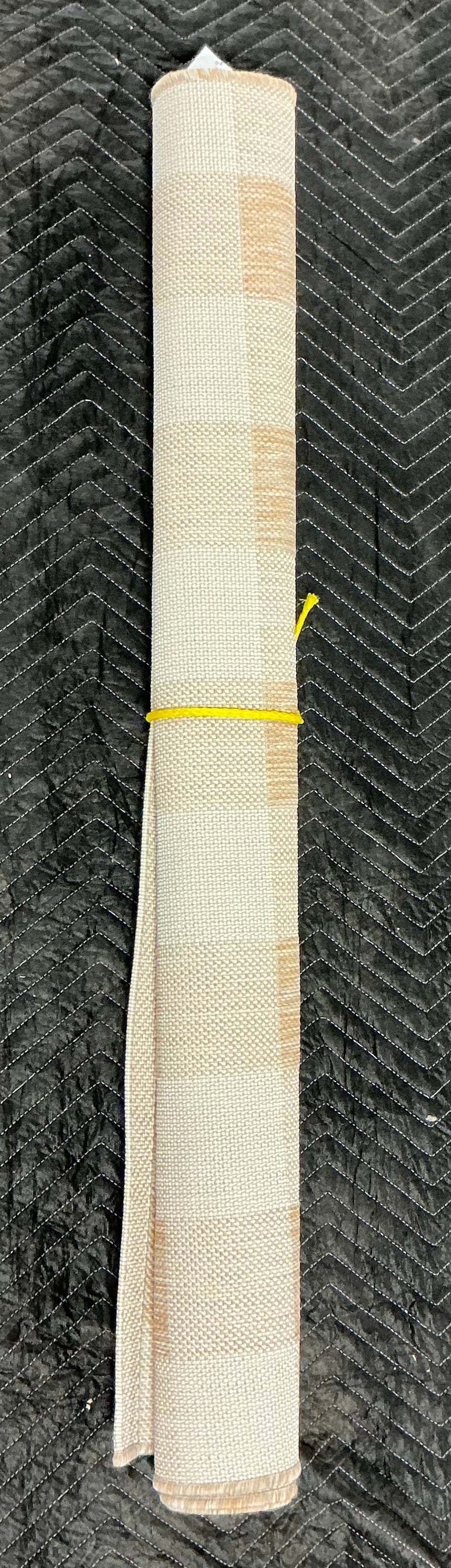 3.9'x5.4' Gingham Check Rectangular Woven Outdoor Area Rugs - Tan - Out of Package - May Have Minor Cosmetic Flaws (see pictures) - FOR PICKUP ONLY