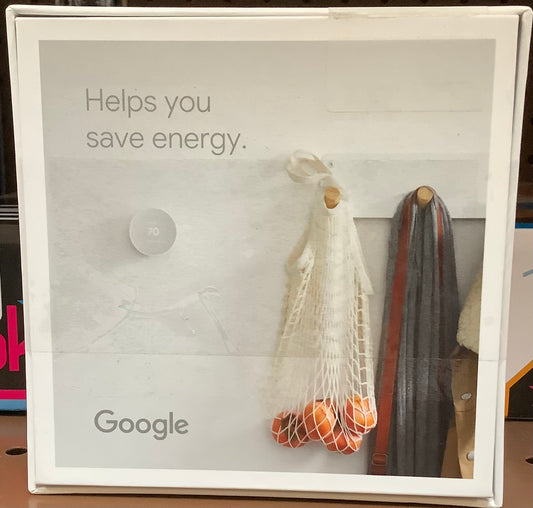 (Clearance)FINAL SALE Google Nest Thermostat Cotton Snow: Energy Star Certified, Wi-Fi Enabled, Smartphone App Control, Backlit Display