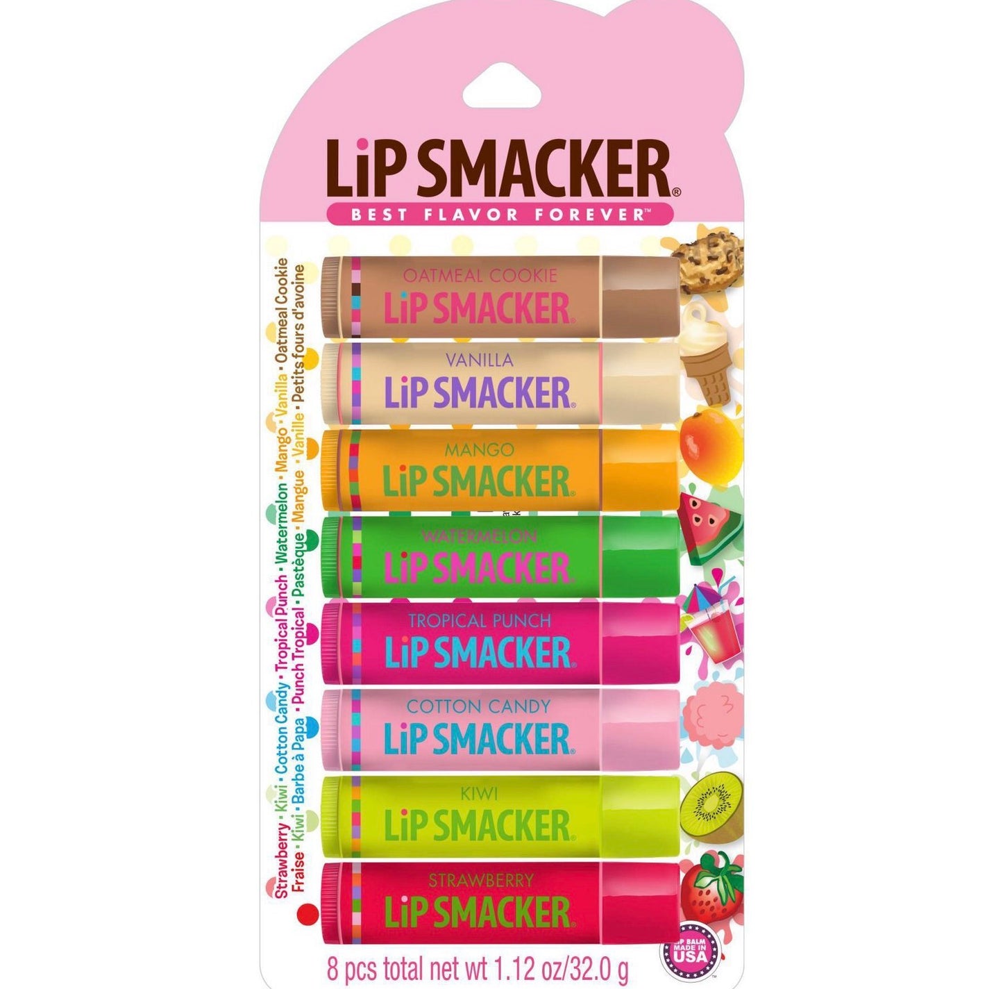 Lip Smacker Original & Best 8 Moisturizing Lip Balms party pack