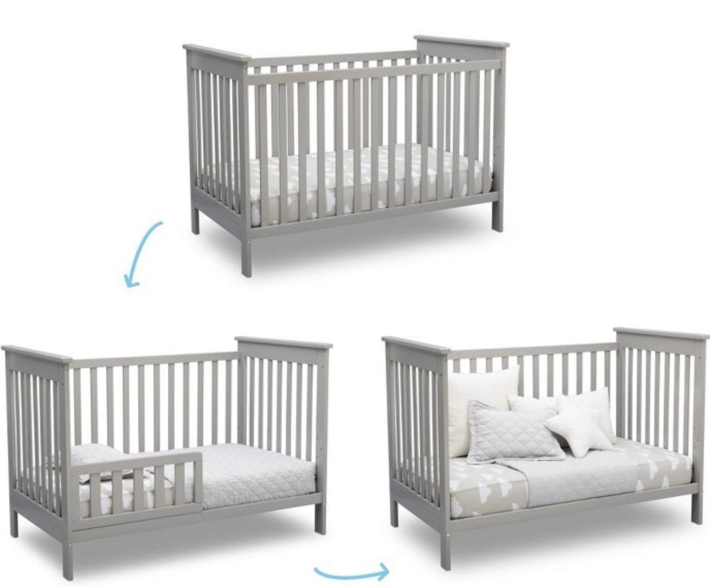 Delta Children Adley 3-in-1 Convertible
Crib - Gray