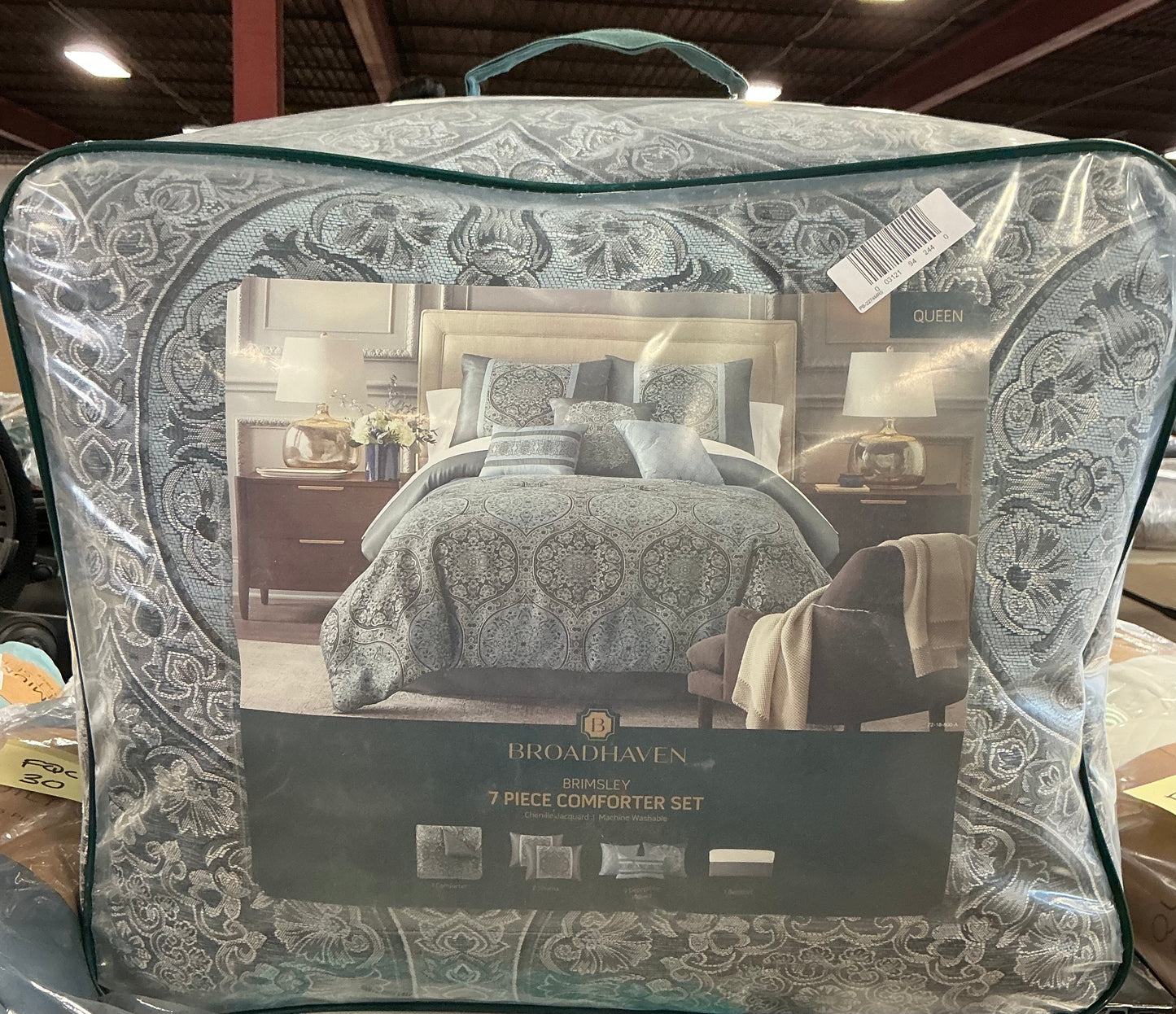 Broadhaven Brimsley 7-pc. Medallion Embellished Embroidered Comforter Set QUEEN