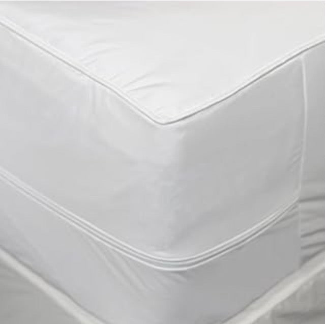 Allerease 2-in-1 Hot Water Washable Waterproof Mattress Pad Queen-White