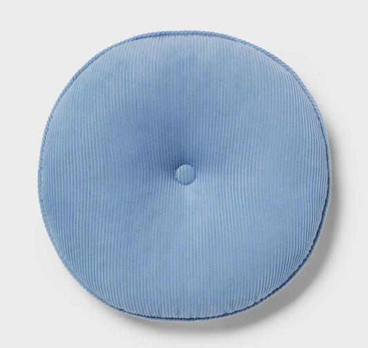 Round Decorative Pillow-Blue