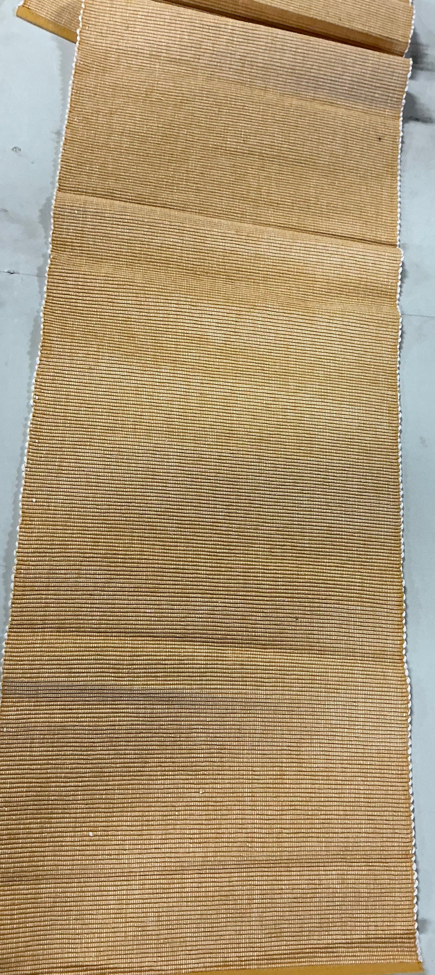 Gold / White 2-Tone Ribbed Table Runner 13X72