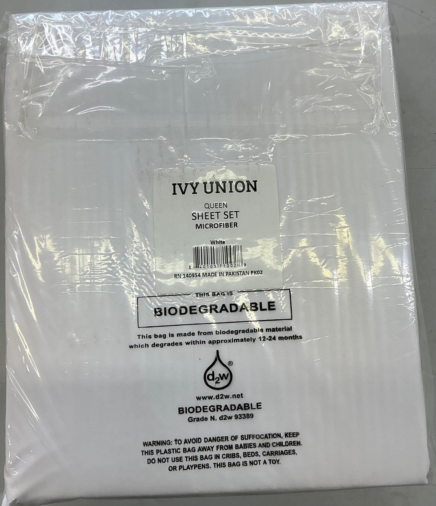 Ivy Union breathable ultra soft sheet set 4 pieces Queen-White